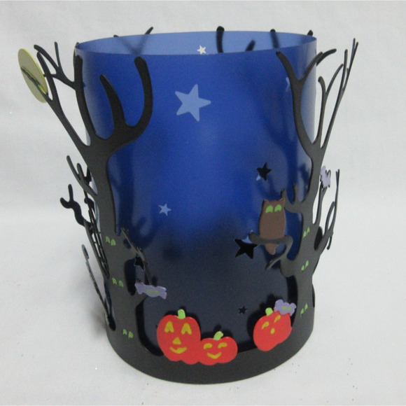 Partylite Spooky Time Tealight Pillar Holder Jar Candle Holder with Star Liner - Picture 1 of 8